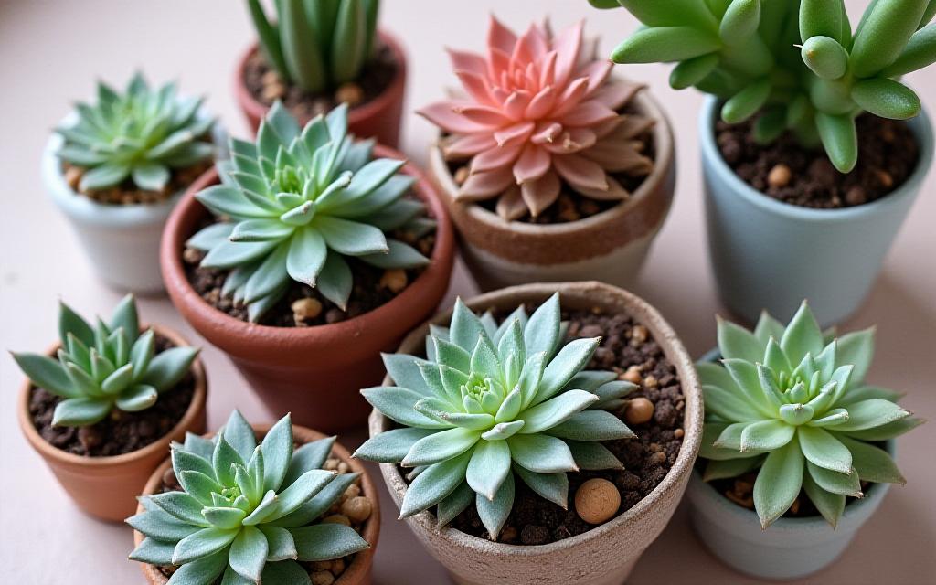 Collection of diverse desert cacti and succulents